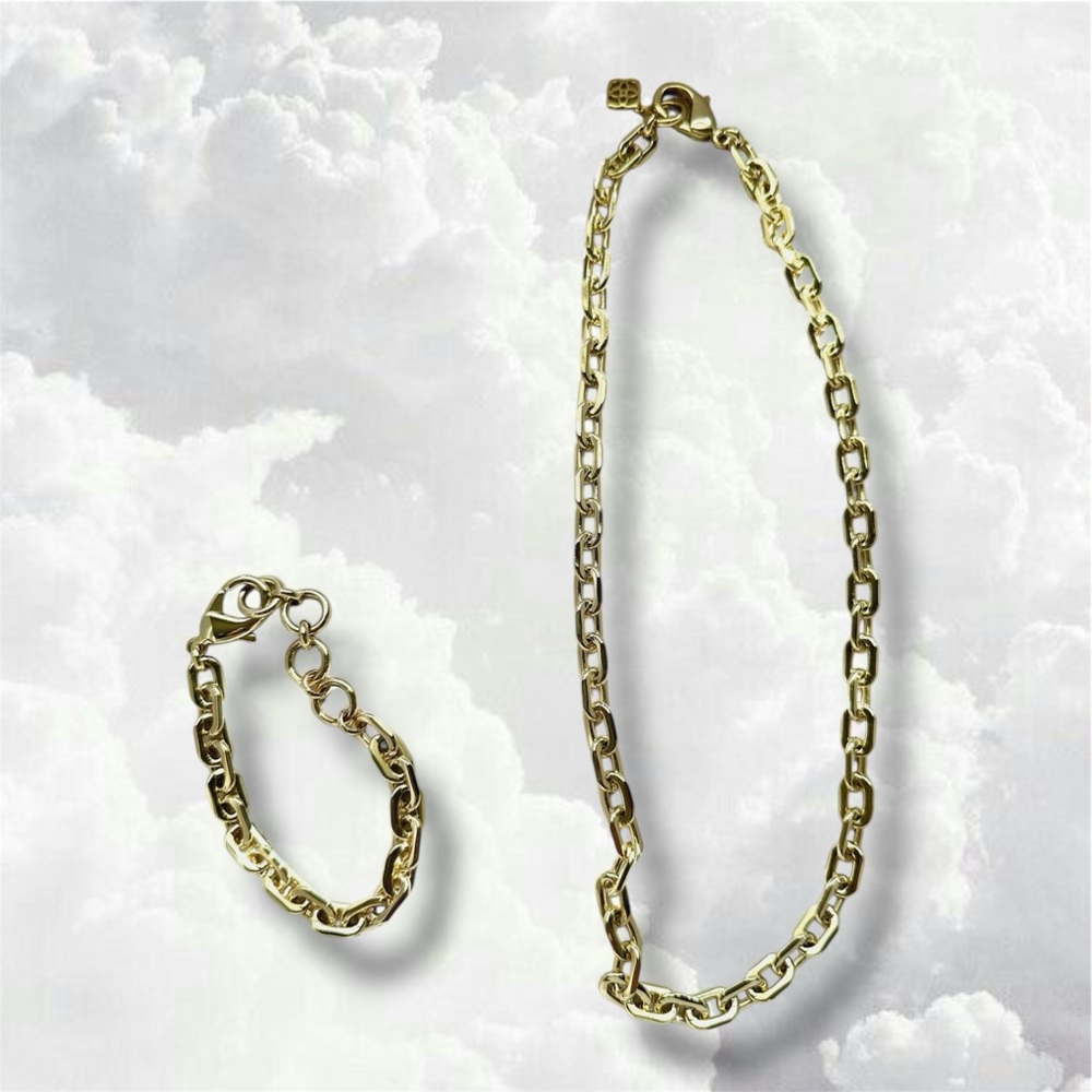 ⭐️Kendra Scott Korinne Chain Necklace & Bracelet in Gold